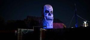 Frightland Haunted. Attractions skull silo in Middletown Delaware