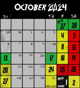 Frightland haunted attractions 2024 hours days calendar