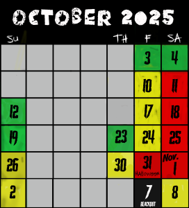 Frightland 2025 schedule and hours and calendar